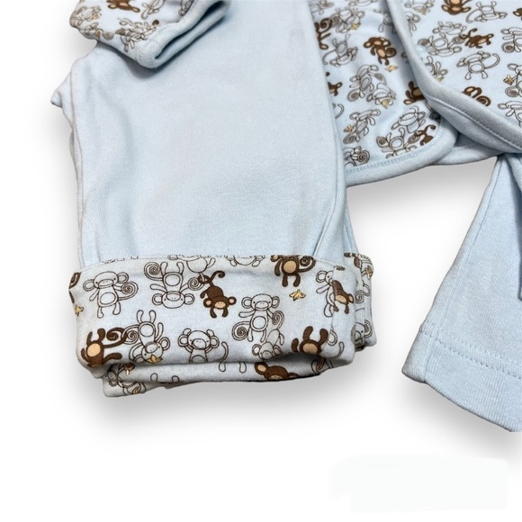 Gymboree Mommy’s Little Monkey 3pc Cardigan Top Pants Baby Boy 6-12 months - Picture 6 of 7